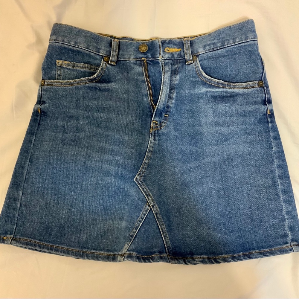Zara denim jeans blue mini skirt